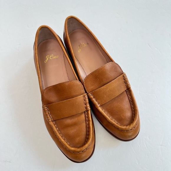 J Crew Classic Leather Penny Loafers